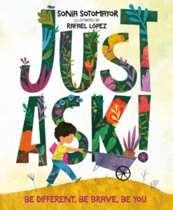 Here's an alt tag for the image: `Just Ask! children's book cover`